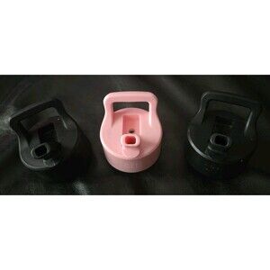 3 Simply Modern SM 2.75" Wide Replacement Lids Lid For Water Bottles Black Pink